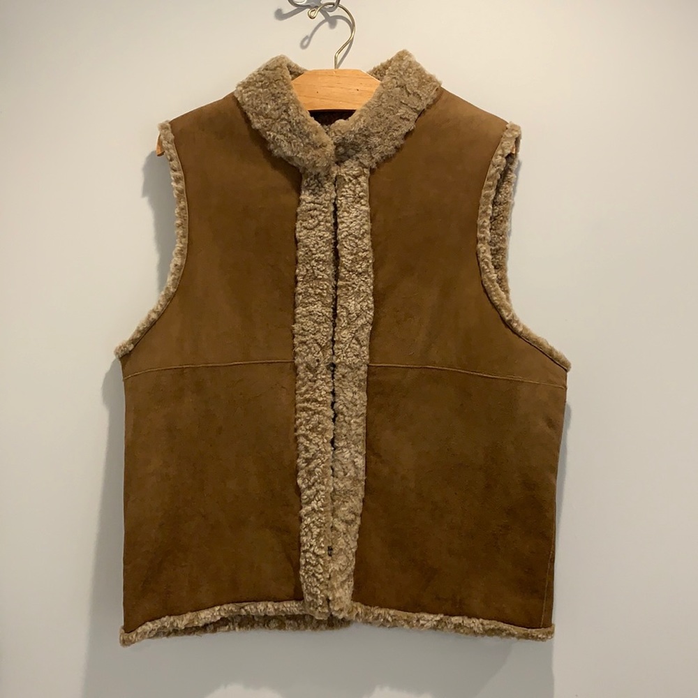 🐏Nordstrom Brown Shearling Vest🐏